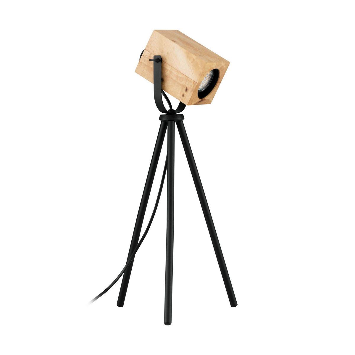 BORDSLAMPA 26/47.5 cm   - svart/naturfärgad, Basics, metall/trä (26/47.5cm)