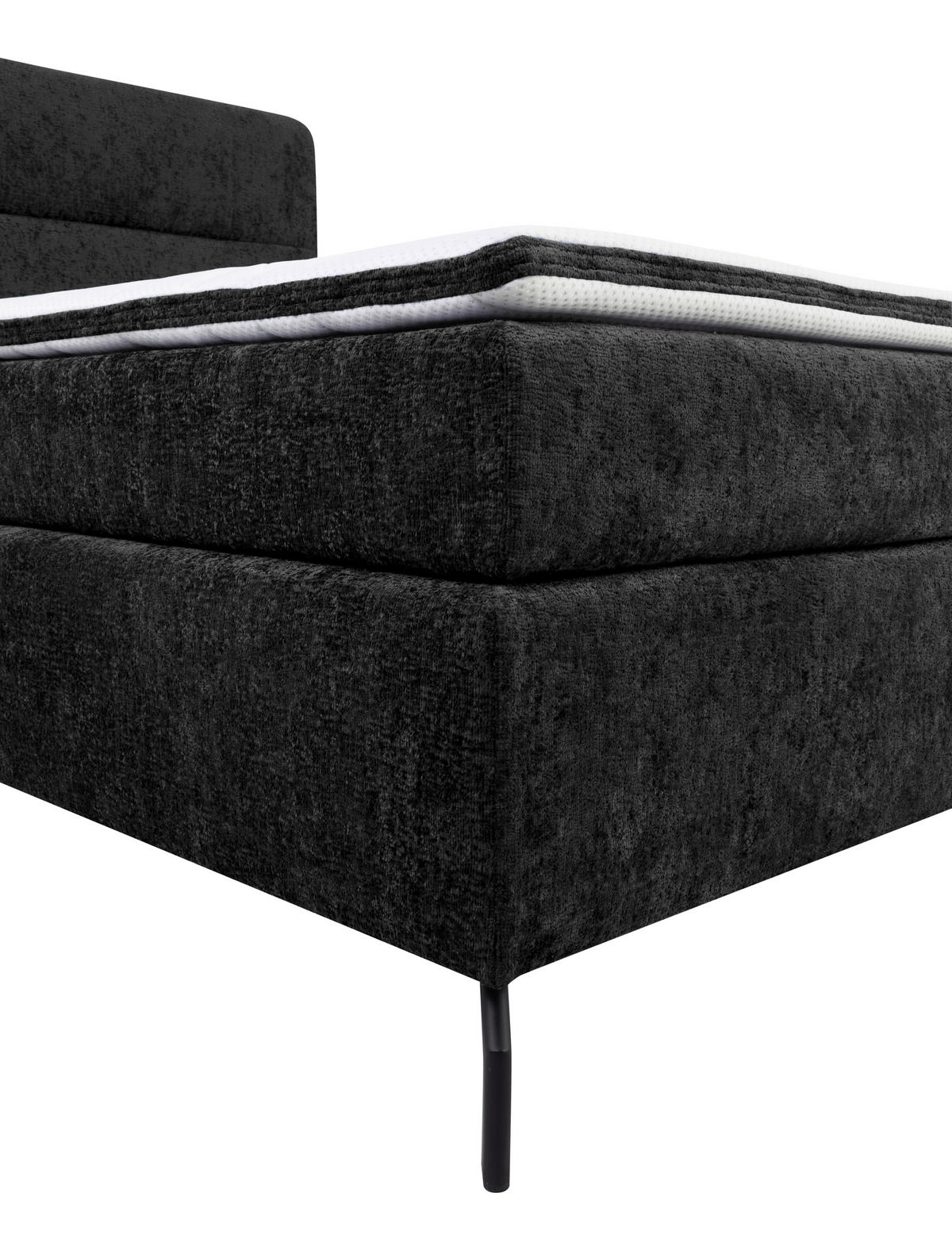 BOXSPRINGBETT 180/200 cm  in Schwarz  - Schwarz, Design, Textil/Metall (180/200cm) - Esposa
