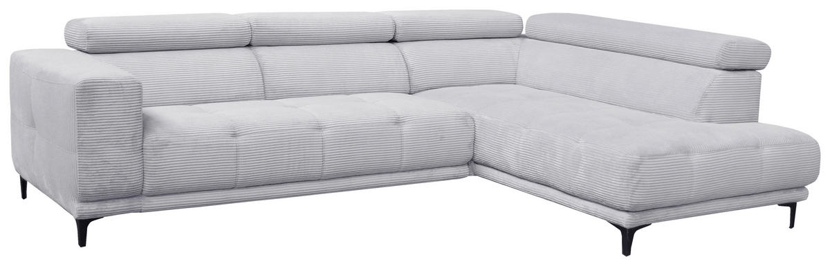 ÜLŐGARNITÚRA textil szürke  - fekete/szürke, Basics, textil (304/210cm) - Xora