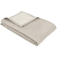 DECKE 2266 Tennessee 140/200 cm  - Hellgrau/Naturfarben, Konventionell, Textil (140/200cm) - Ibena