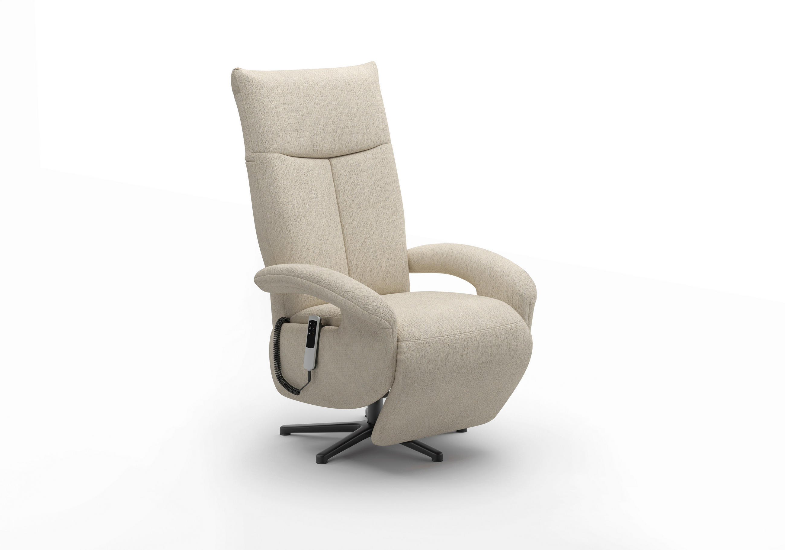 SESSEL in Chenille Sandfarben  - Sandfarben/Schwarz, MODERN, Textil/Metall (74/112/82cm) - Sit & More
