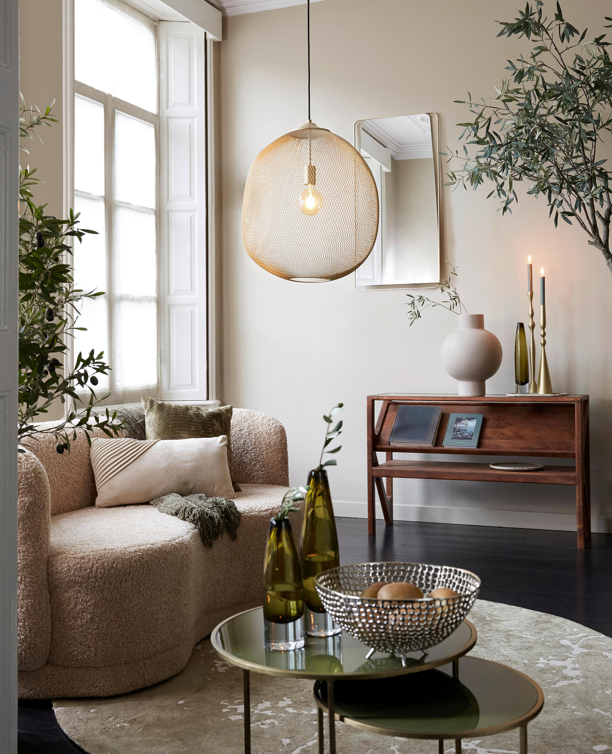 HÄNGELEUCHTE 40/45 cm   - Goldfarben, Design, Metall (40/45cm) - Light & Living