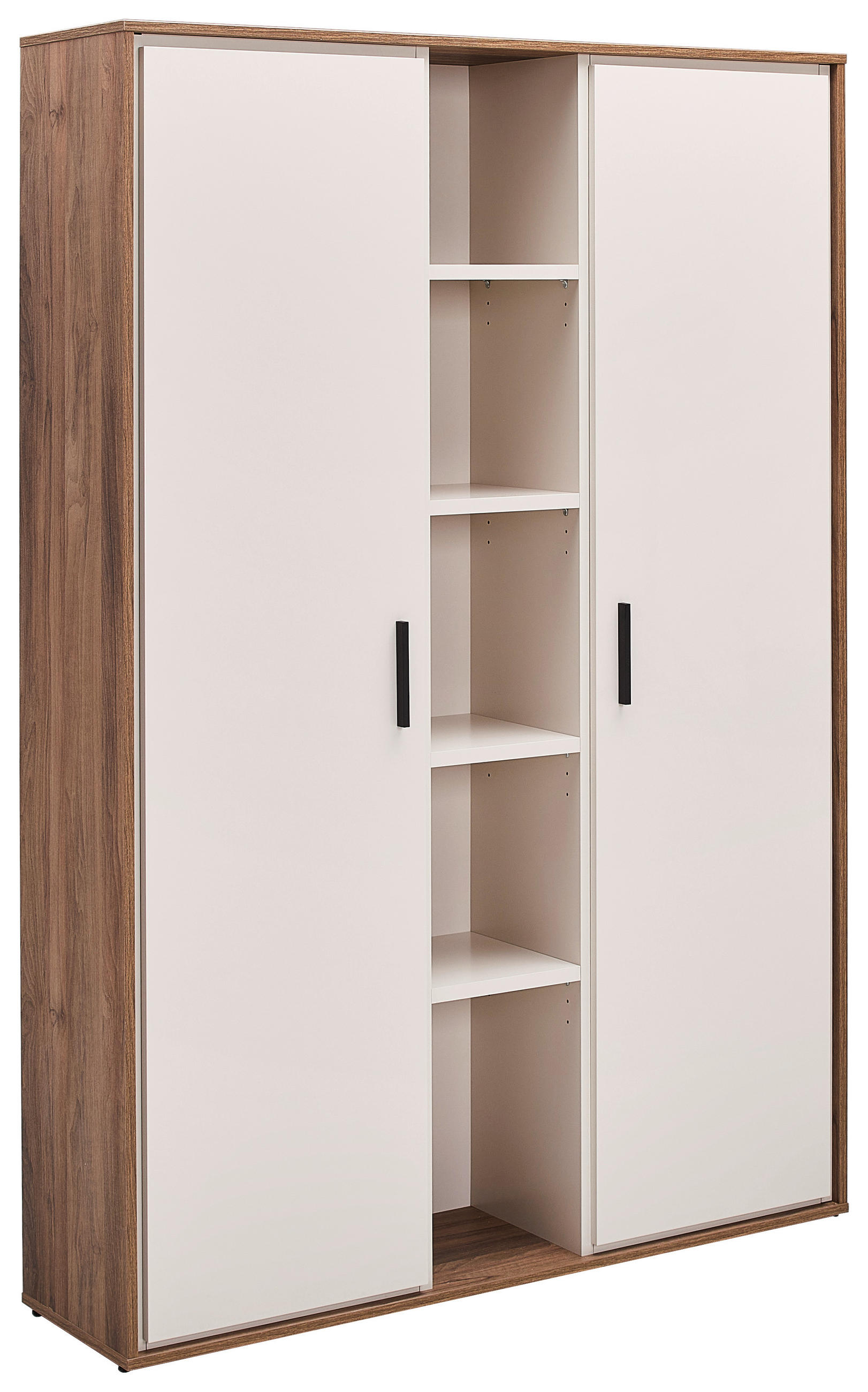 AKTENSCHRANK Nussbaumfarben, Kaschmir  - Kaschmir/Nussbaumfarben, Design, Holzwerkstoff (129,7/189,2/35,3cm) - Stylife