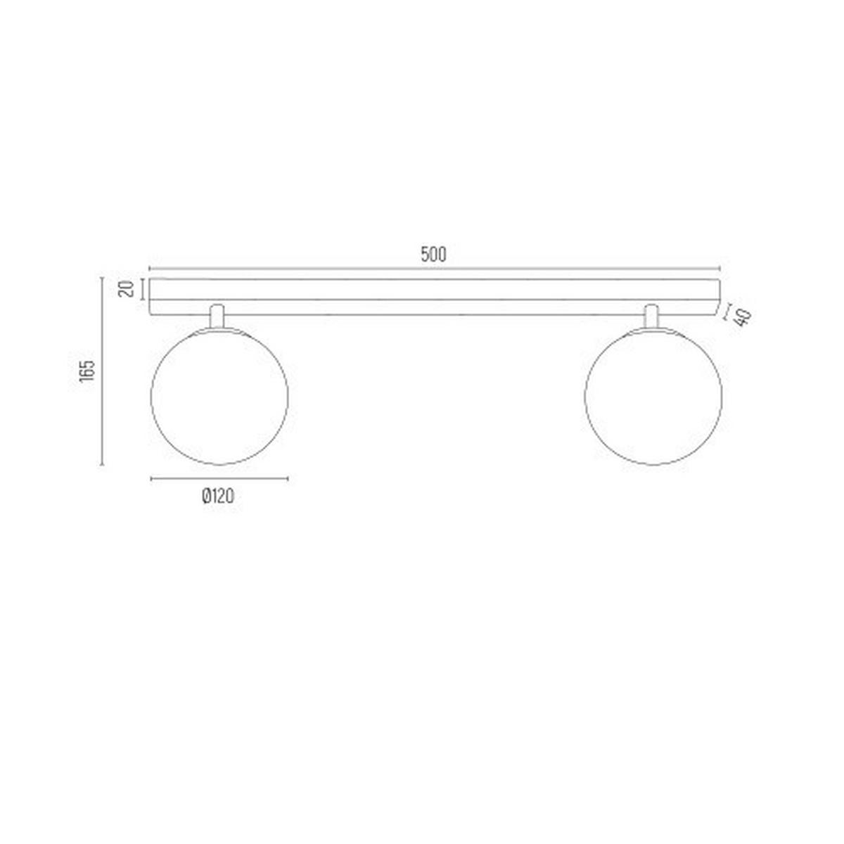 DECKENLEUCHTE    16,5/12/50 cm  - Goldfarben/Weiß, Basics, Glas/Metall (16,5/12/50cm)