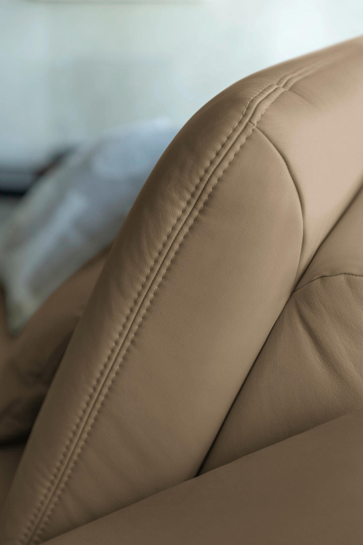 ECKSOFA Echtleder Khaki  - Khaki/Schwarz, Konventionell, Leder/Metall (180/301cm) - Joop!