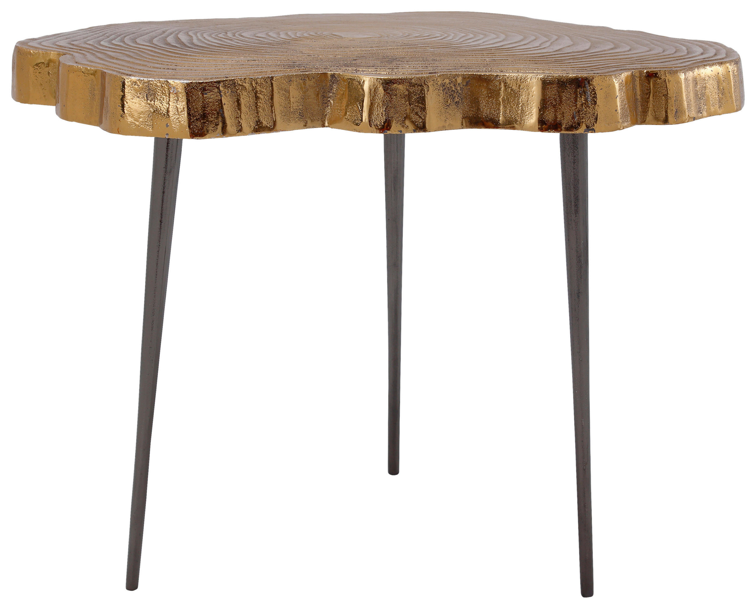 ODKLÁDACÍ STOLEK, černá, barvy zlata - černá/barvy zlata, Design, kov (50/65/56cm) - MID.YOU