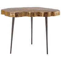 ODKLÁDACÍ STOLEK, černá, barvy zlata - černá/barvy zlata, Design, kov (50/65/56cm) - MID.YOU