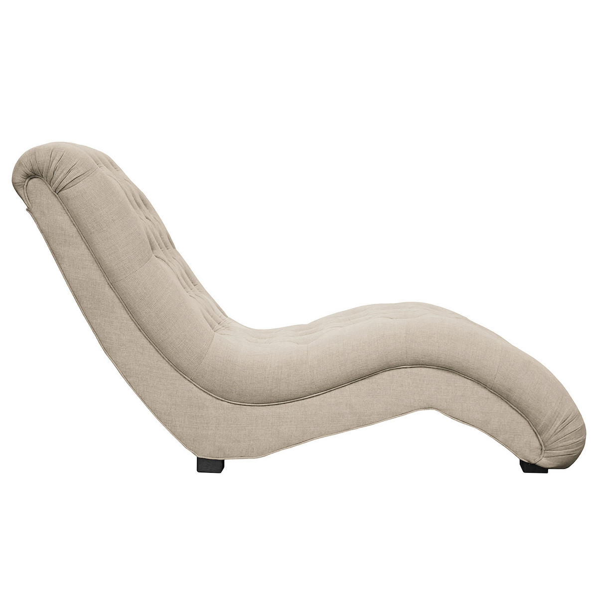 RELAXLIEGE in Mikrofaser Cappuccino  - Schwarz/Cappuccino, Design, Kunststoff/Textil (67/90/159cm) - P & B