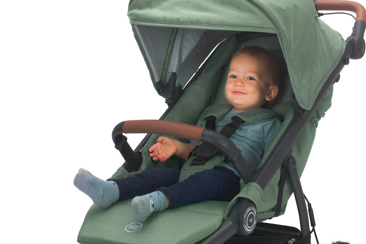 JOGGER Set Jogger Run  - Schwarz/Olivgrün, Basics, Textil/Metall (125/57/107cm) - Fillikid
