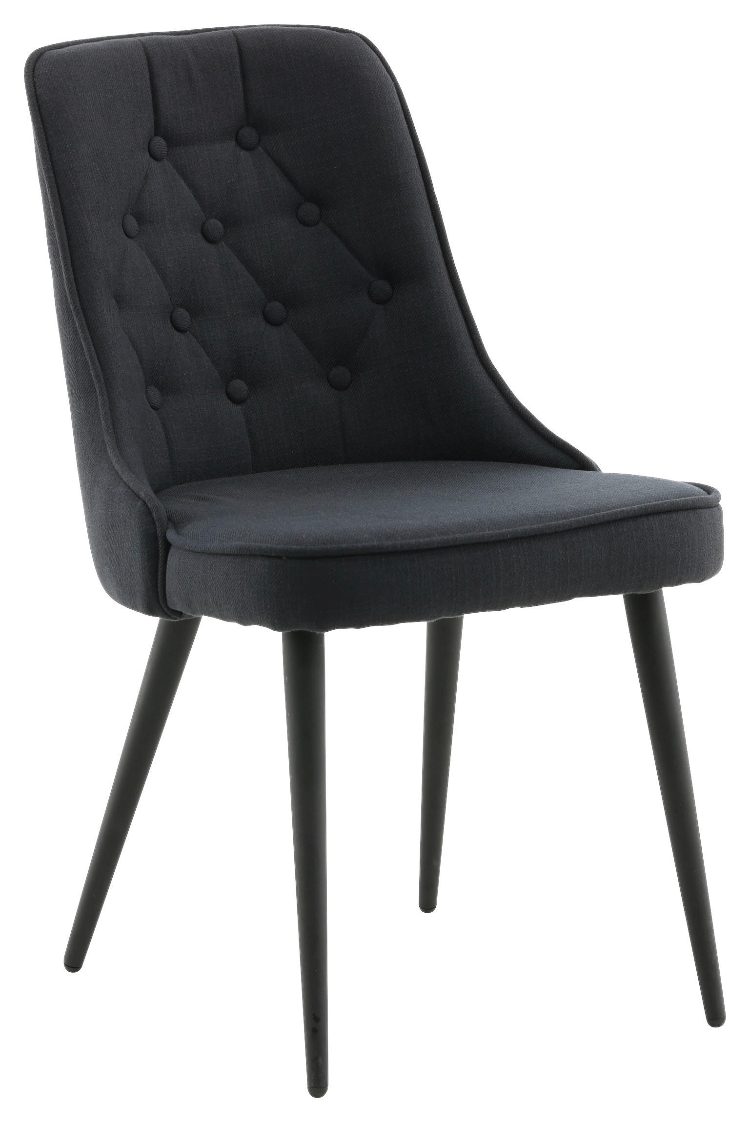 STUHL-SET 2 Stück  in Stahl Webstoff Metall, Kunststoff, Textil  - Schwarz, Design, Kunststoff/Textil (50/88.5/66cm) - Livetastic