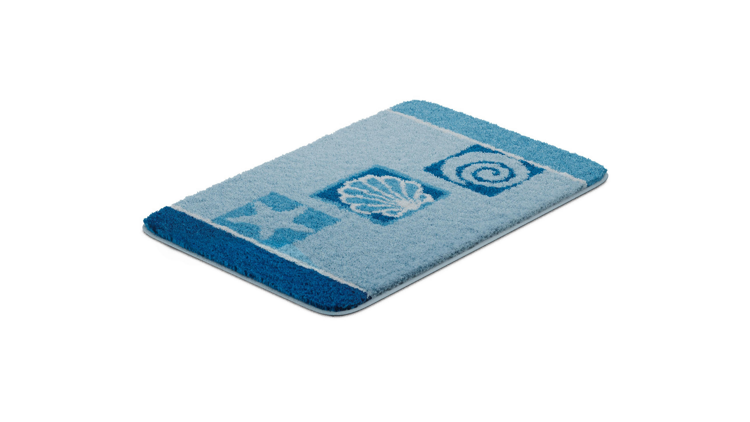 BADEMATTE Blau 60/90 cm  - Blau, Basics, Kunststoff/Textil (60/90cm) - Grund