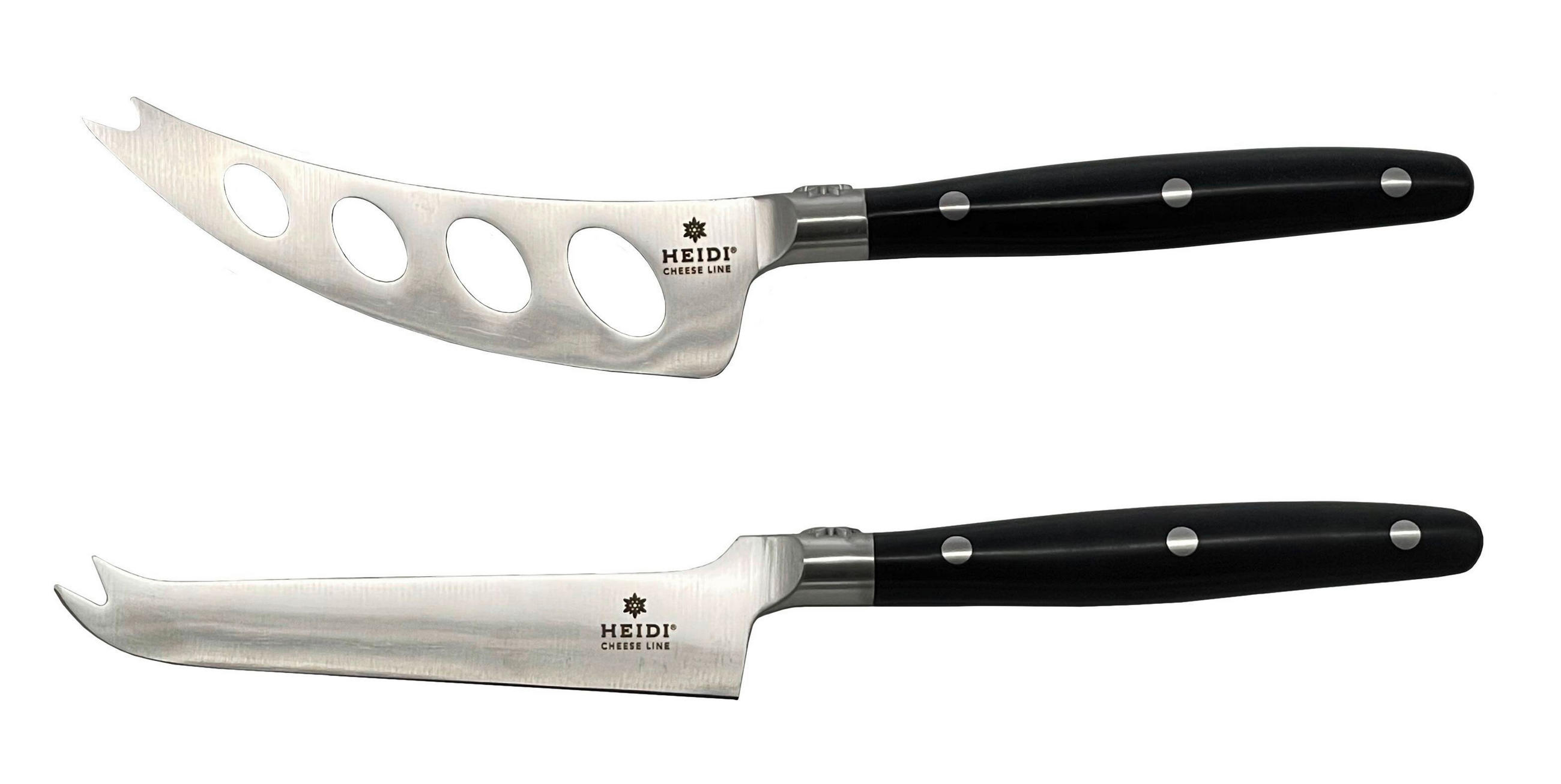 KÄSEMESSERSET Heidi Cheese Line: Edelweiss  - Schwarz, Basics, Kunststoff/Metall - Heidi Cheese Line