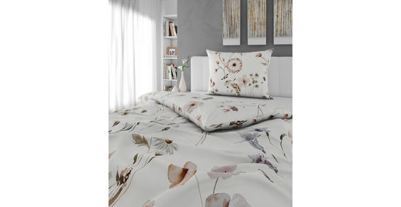 WENDEBETTWÄSCHE Mavie Satin 140/200 cm  - Naturfarben, KONVENTIONELL, Textil (140/200cm) - Esposa