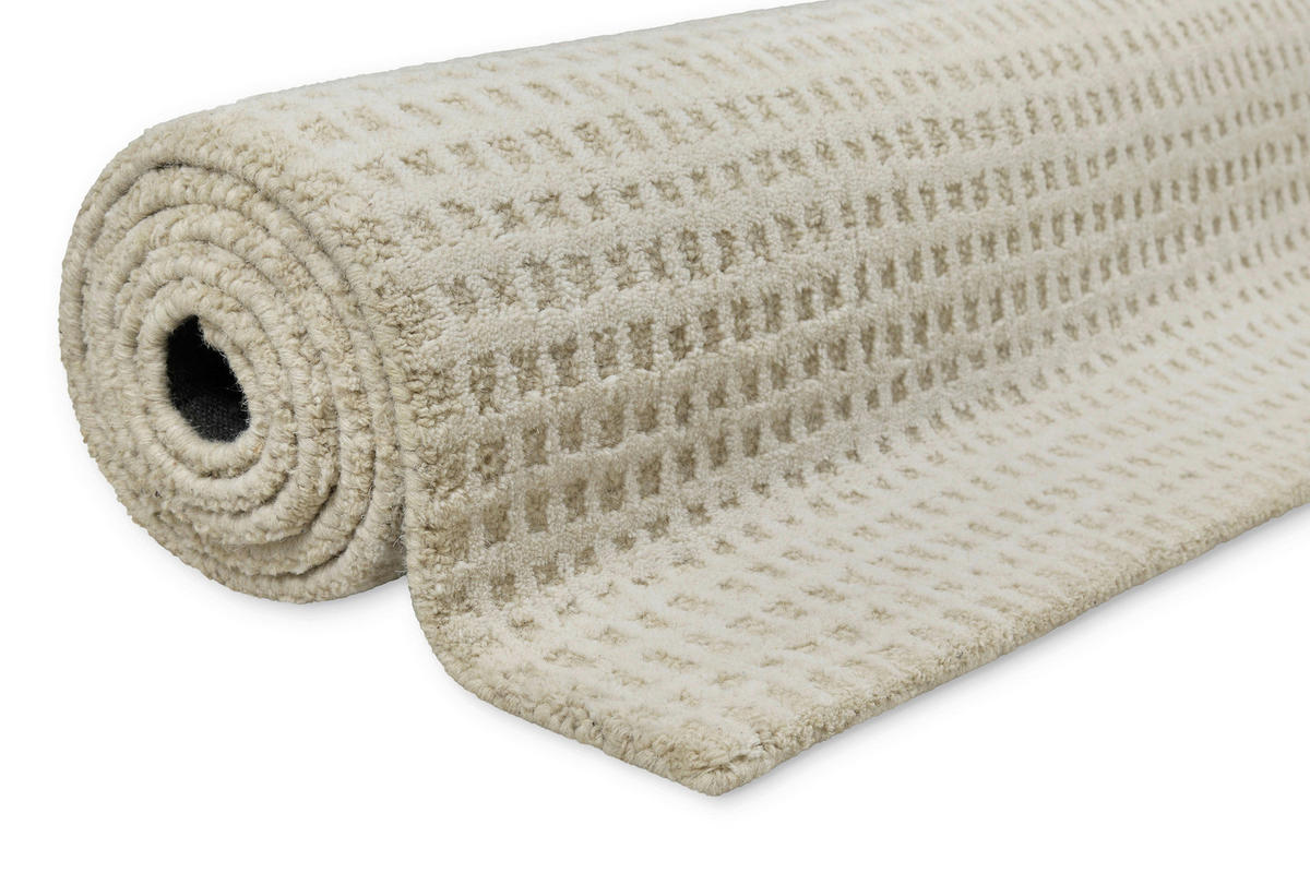 TUFTTEPPICH Hamptons THIRTY Creme, Weiß  - Creme/Weiß, KONVENTIONELL, Textil (110cm) - WECON HOME