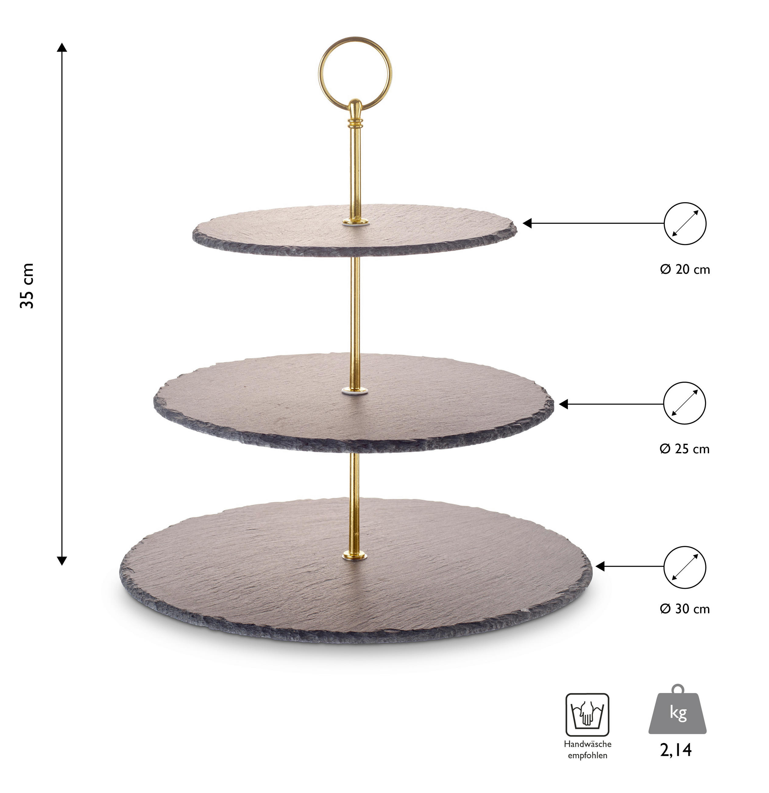 Cupcake-Ständer Mit 3 Etagen – Höhe 35,6 Cm, Pappe, Für Partys & Feiern