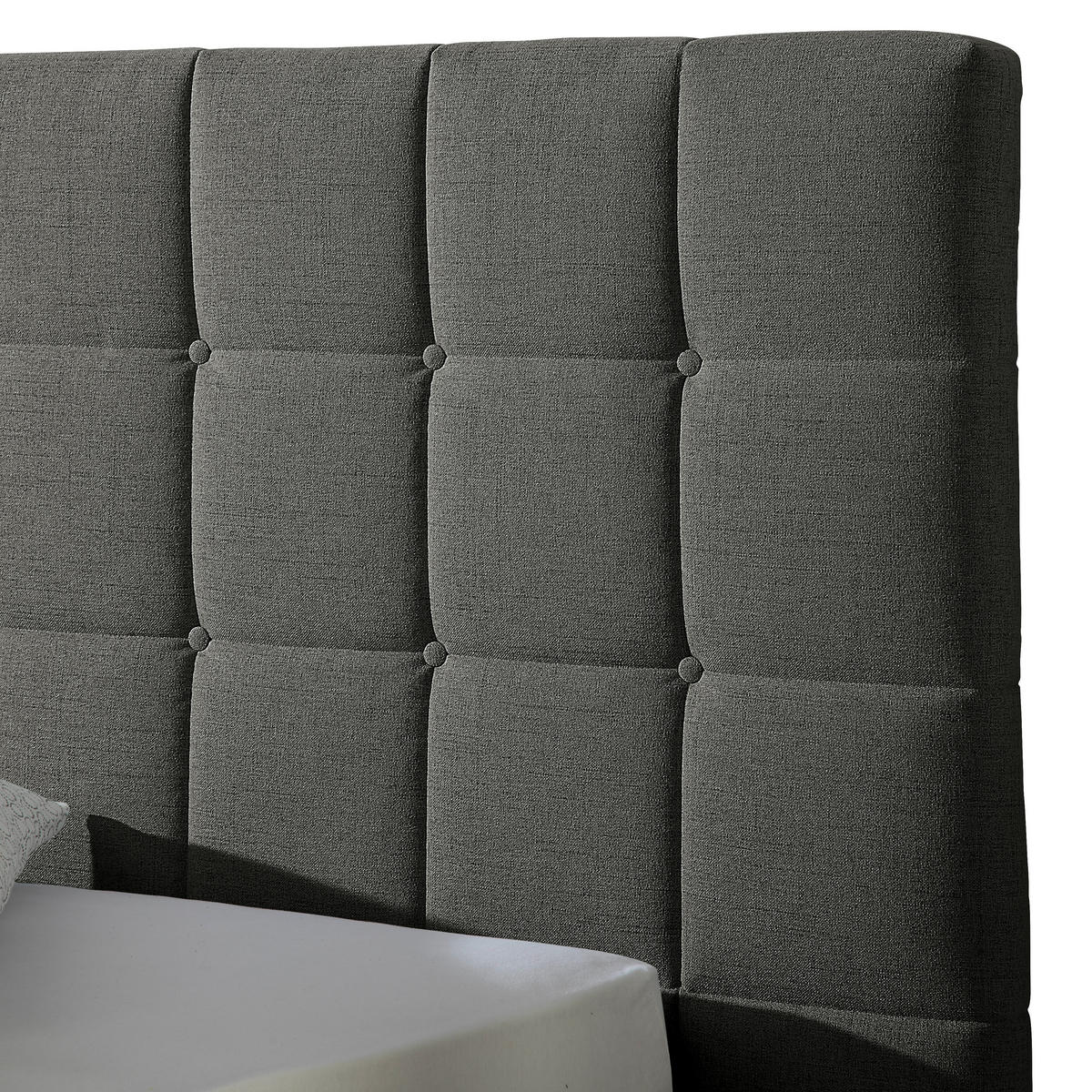 POLSTERBETT 200/200 cm,  in Anthrazit,  - Anthrazit/Naturfarben, MODERN, Holz/Textil (200/200cm) - Livetastic