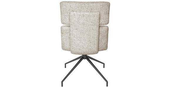 STUHL  in Eisen Webstoff Metall, Textil  - Beige/Schwarz, Design, Textil/Metall (50/92/64,5cm) - Dieter Knoll