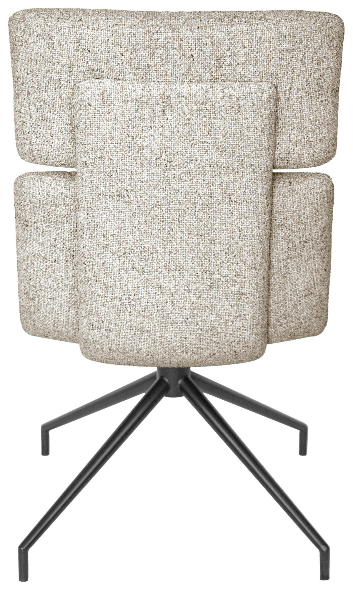 STUHL - Beige/Schwarz, Design, Textil/Metall (50/92/64,5cm) - Dieter Knoll