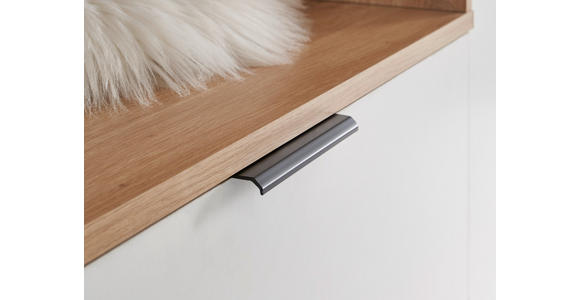 GARDEROBE in 122/195/35 cm - Weiß/Eiche Artisan, Design, Glas/Holzwerkstoff (122/195/35cm) - Xora