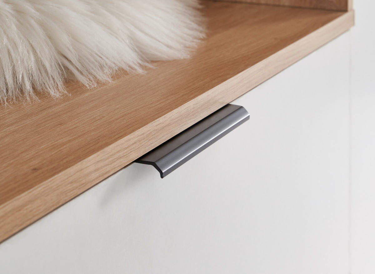 GARDEROBE  in 122/195/35 cm  - Weiß/Eiche Artisan, Design, Glas/Holzwerkstoff (122/195/35cm) - Xora