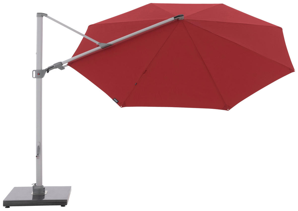 AMPELSCHIRM  340/340 cm  - Bordeaux/Silberfarben, Basics, Textil/Metall (340/340cm) - Doppler