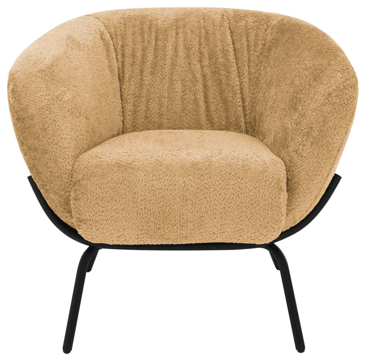 COCKTAILSESSEL - Goldfarben/Schwarz, Design, Textil/Metall (79/71/74cm) - Lomoco