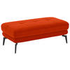 HOCKER in Textil Orange  - Schwarz/Orange, Design, Textil/Metall (132/45/68cm) - Beldomo Style