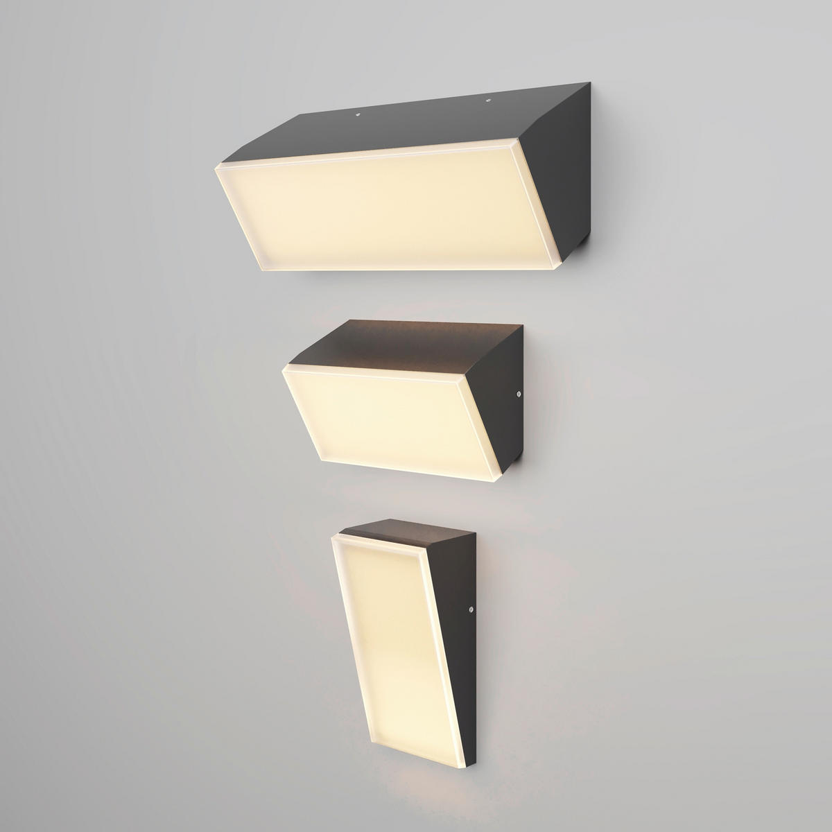 WANDLEUCHTE Brick 7/18/9 cm  - Graphitfarben, Design, Metall (7/18/9cm) - MAYTONI