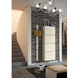 GARDEROBE 2-teilig  in 90/185/33 cm  - Sandfarben, Design, Glas/Holzwerkstoff (90/185/33cm) - Moderano