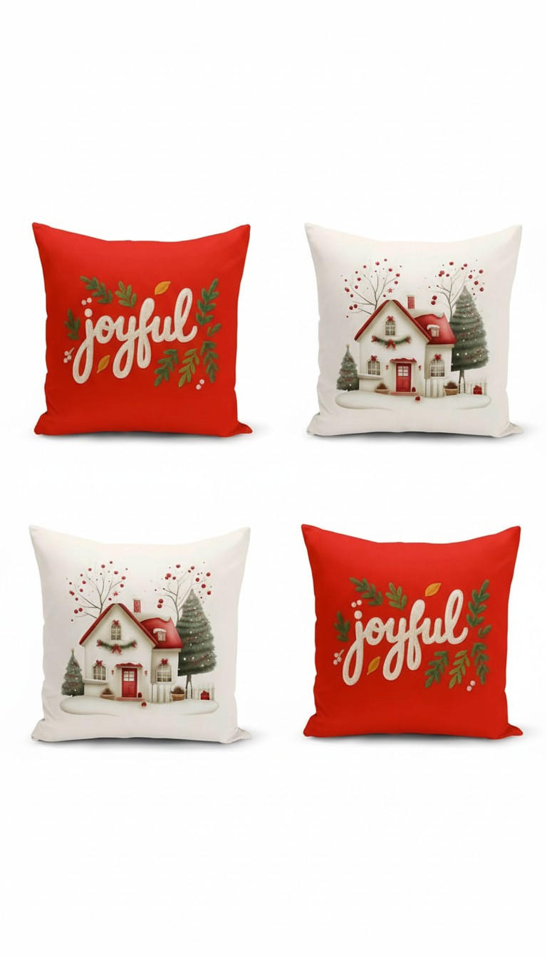 KISSENBEZUG-SET 43/43 cm  - Multicolor, Basics, Textil (43/43cm) - X-Mas