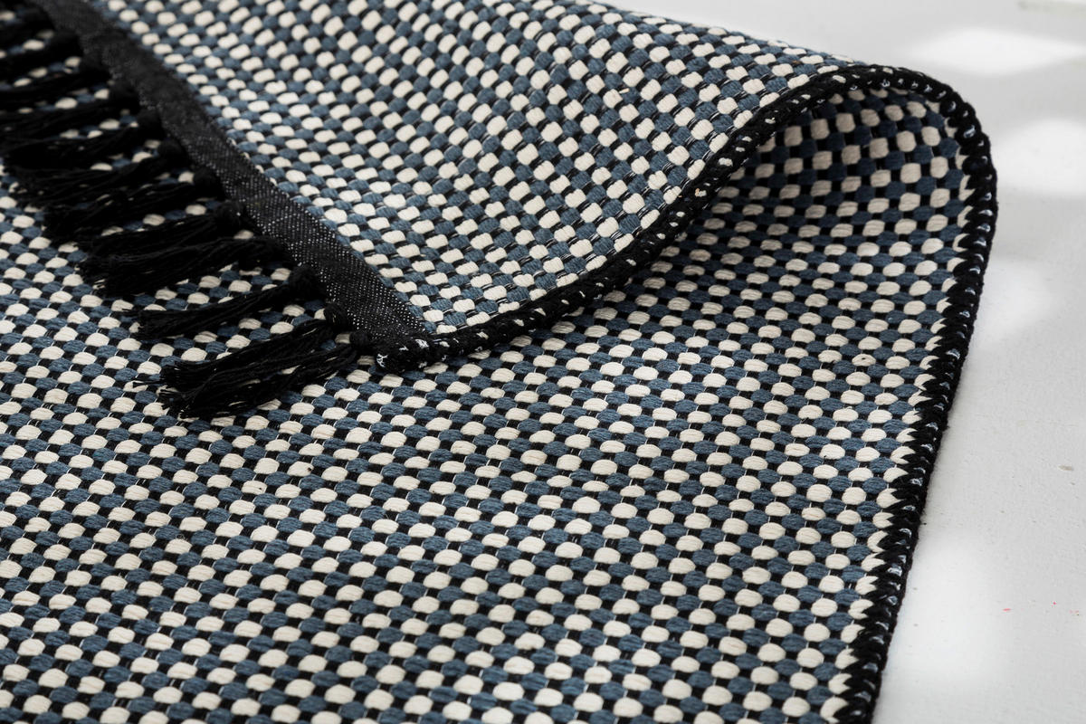 WEBTEPPICH 80/150 cm Cottage Schwarz  - Schwarz, Design, Textil (80/150cm) - Schöner Wohnen