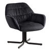 SESSEL in Samt Schwarz  - Schwarz, Design, Textil/Metall (64/74/68cm) - Livetastic