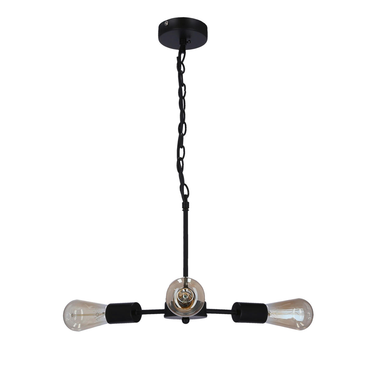 PENDELLEUCHTE Sparta 36/36/105 cm   - Schwarz, Design, Metall (36/36/105cm)