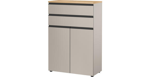 AKTENSCHRANK 80/120/40 cm - Eichefarben/Grau, MODERN, Holzwerkstoff (80/120/40cm) - Novel