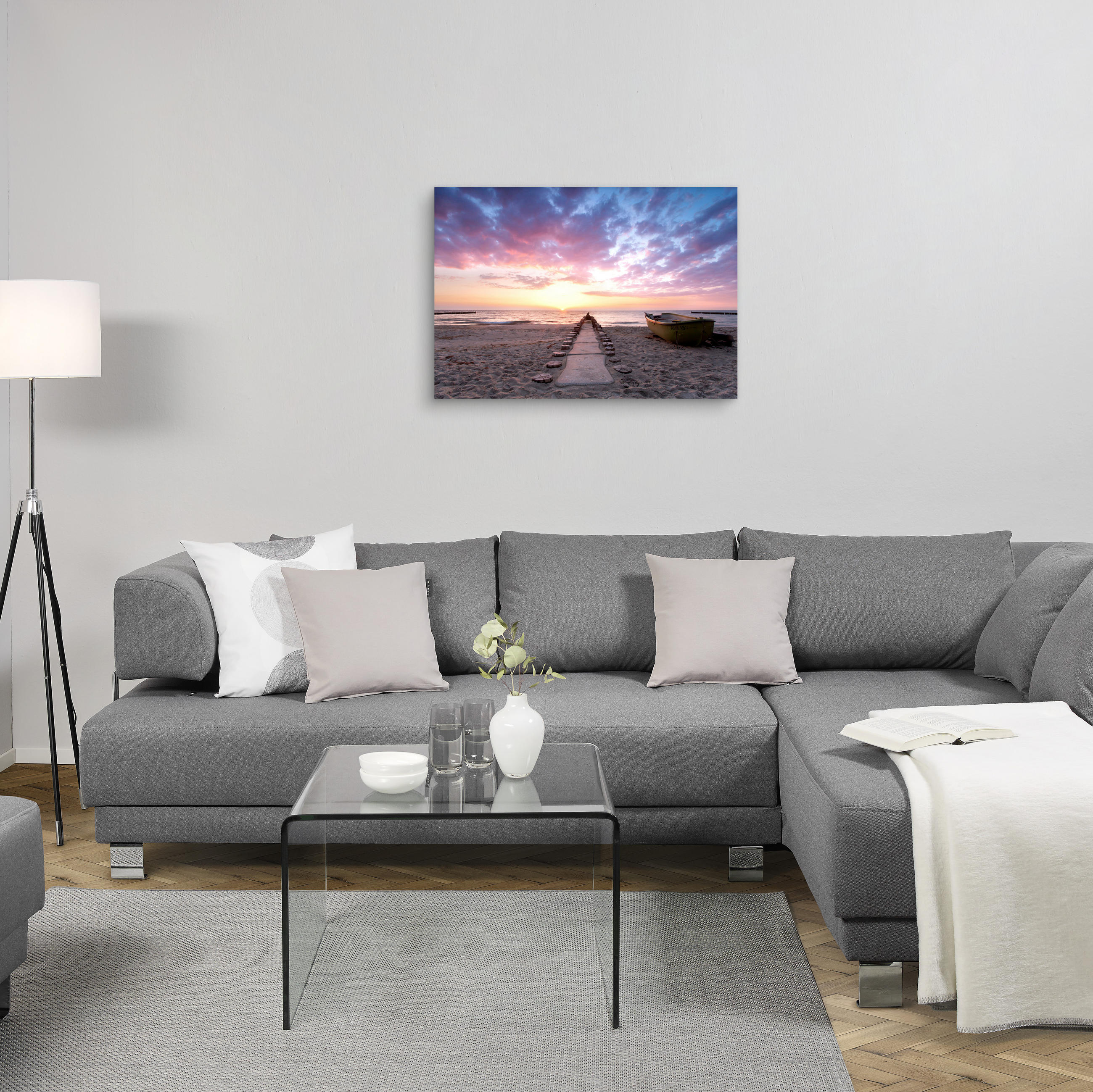 TISAK NA PLATNU     100/70 cm       - višebojno, Basics, drvo/tekstil (100/70cm) - Monee