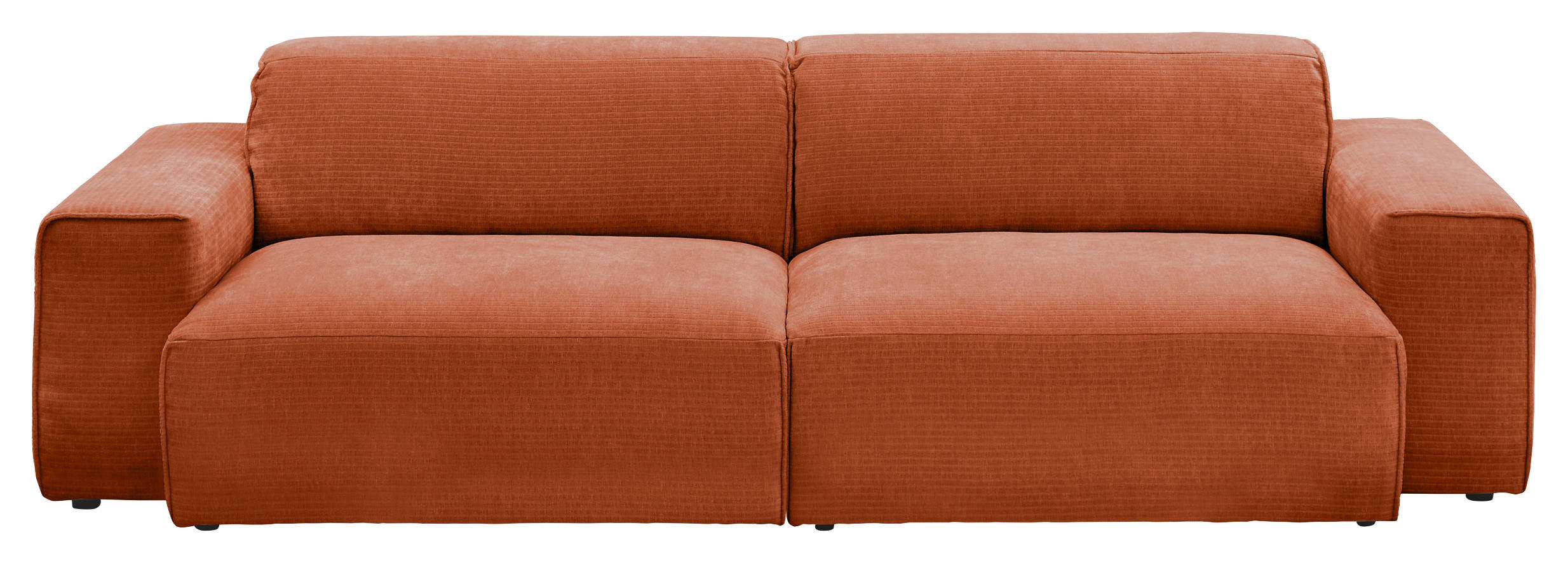 BIGSOFA Chenille Bronzefarben  - Schwarz/Bronzefarben, Design, Kunststoff/Textil (238/71/101cm) - Pure Home Lifestyle