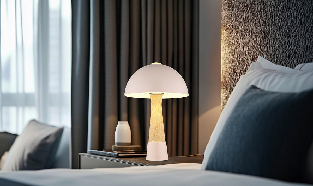 STOLNÍ LAMPA, E27, 25/36,5 cm  - černá/šampaňská, Design, kov/plast (25/36,5cm) - Globo