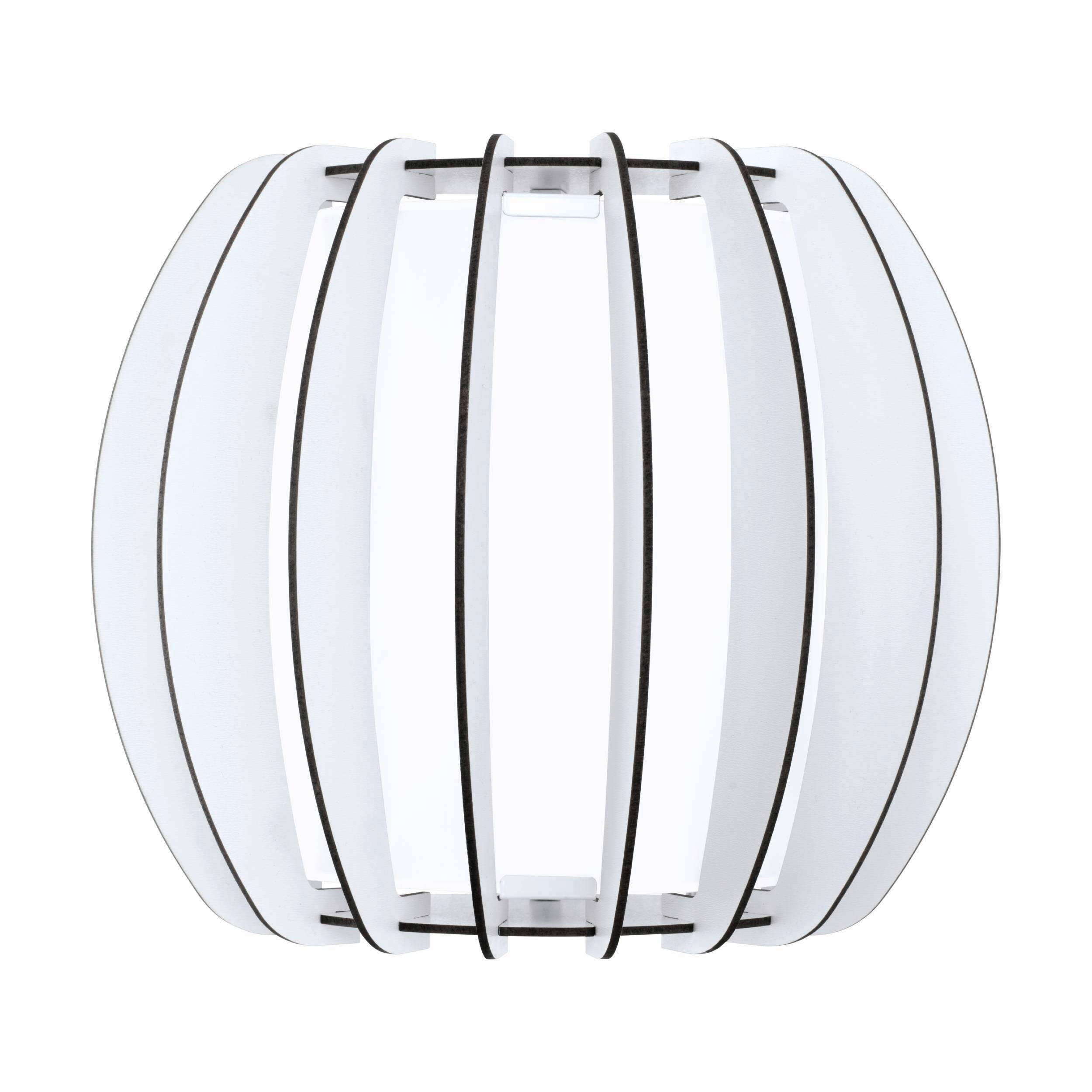 NÁSTENNÉ SVIETIDLO, 28,5/25 cm  - biela, Basics, kov/drevo (28,5/25cm) - Eglo
