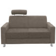 2-SITZER-SOFA - Chromfarben/Hellbraun, Design, Textil/Metall (158/83/85cm) - Xora