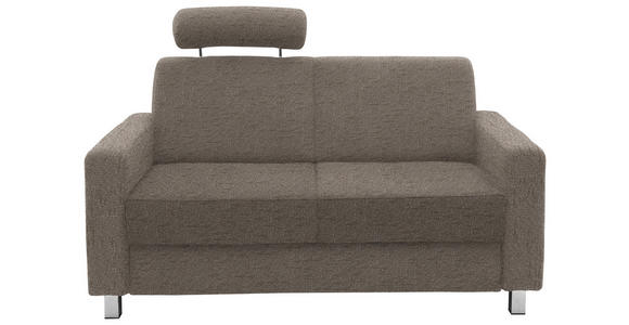 2-SITZER-SOFA - Chromfarben/Hellbraun, Design, Textil/Metall (158/83/85cm) - Xora