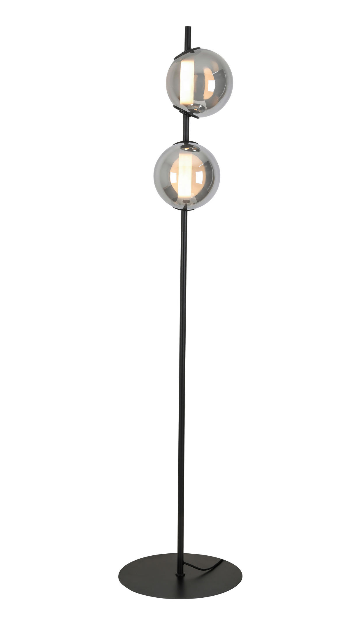 LED-STEHLEUCHTE - Chromfarben/Schwarz, Design, Glas/Kunststoff (34/168cm) - Dieter Knoll