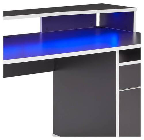 LED IZZÓ    - fekete, Modern, műanyag/fém (170cm)