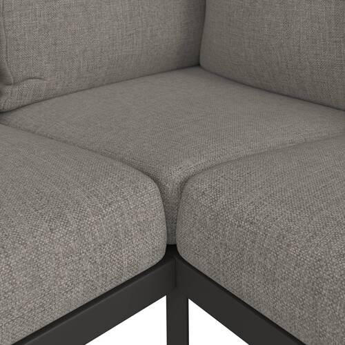 LOUNGEGARNITUR 3-teilig 267/207 cm Aluminium - Anthrazit/Grau, Design, Textil/Metall (267/207cm) - Amatio