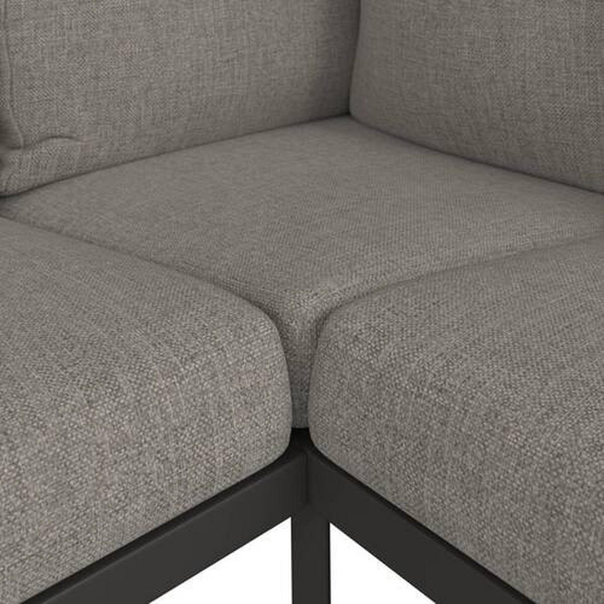 LOUNGEGARNITUR 267/207 cm Aluminium  - Anthrazit/Grau, Design, Textil/Metall (267/207cm) - Amatio