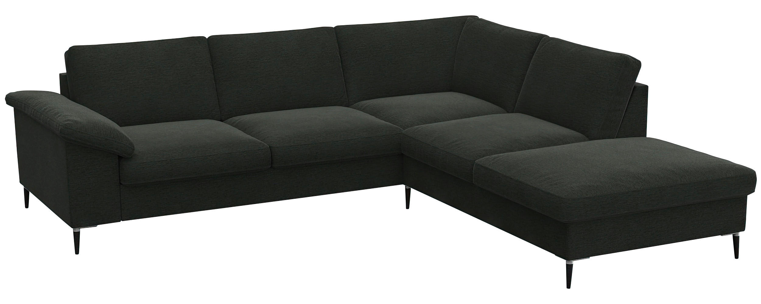 Thumbnail - Livetastic Ecksofa, Waldgrün, Textil, 5-Sitzer, Füllung: Schaumstoff, Federn,Schaumstoff, Ottomane rechts, L-Form, 247x2...