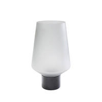 VASE 26 cm  - Anthrazit/Weiß, Glas/Metall (16/26/16cm) - Kare-Design