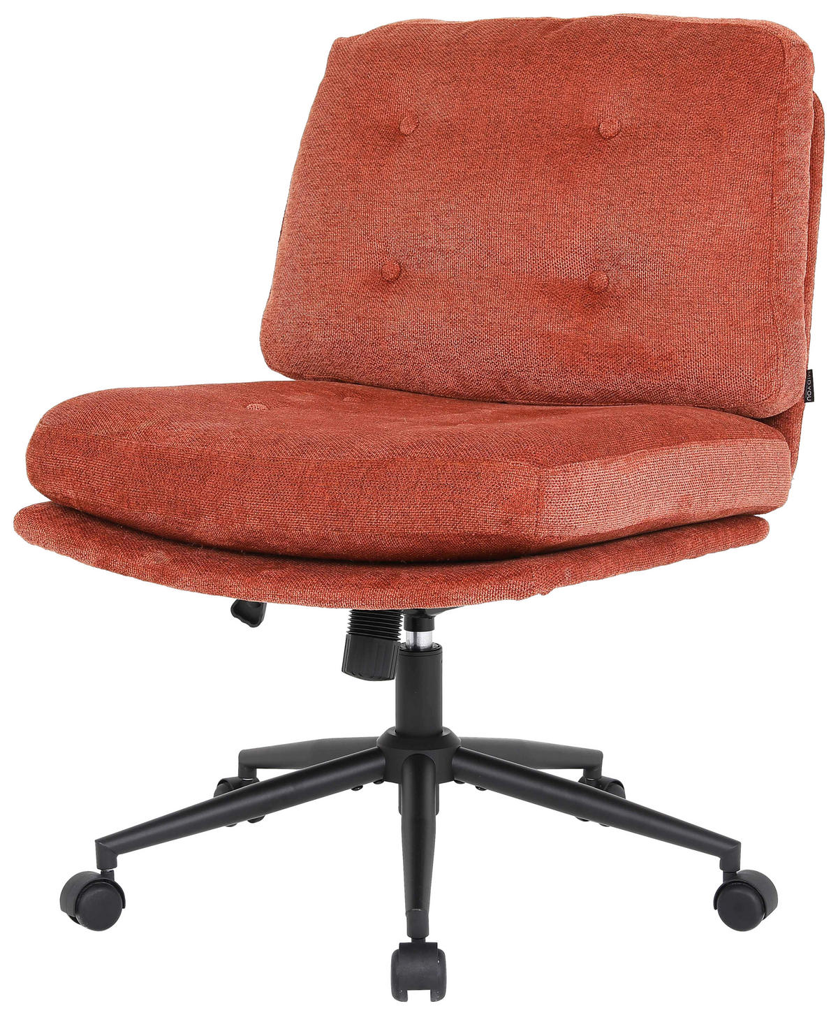 DREHSTUHL Mikrofaser Rot  - Rot/Schwarz, MODERN, Holz/Kunststoff (66/90/98/76cm) - MID.YOU