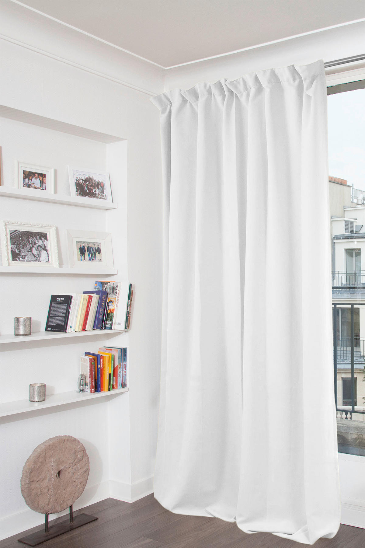 VERDUNKELUNGSVORHANG - Weiß, Basics, Textil (135/250cm)