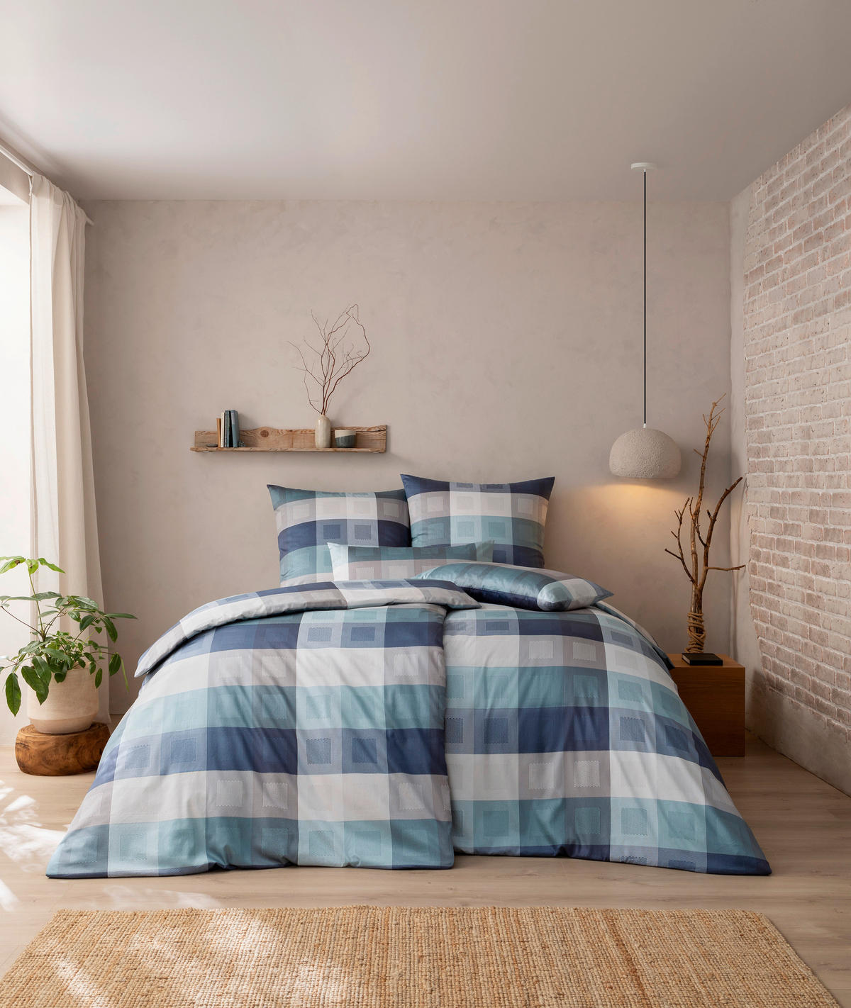 BETTWÄSCHE Exquisit Satin 135/200 cm  - Dunkelblau, Design, Textil (135/200cm) - Estella