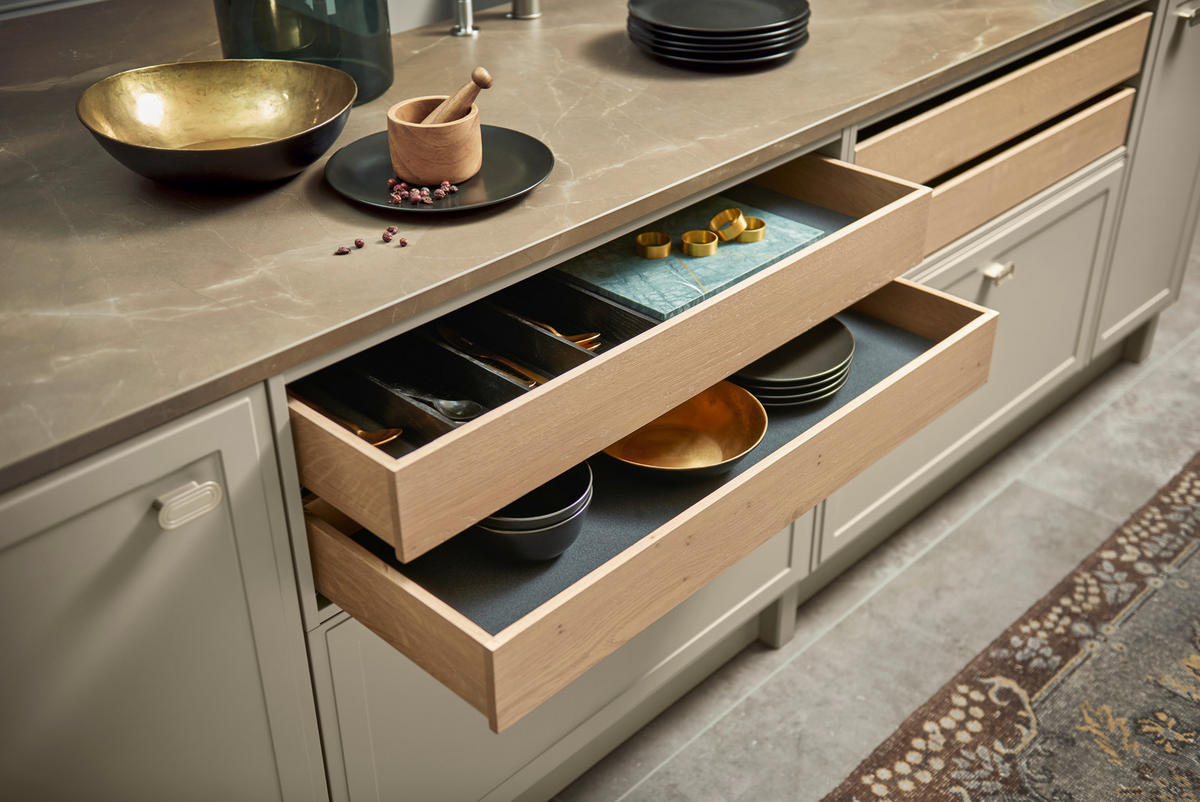 EINBAUKÜCHE TORINO LACK  - Greige, Design, Holzwerkstoff - Nolte Küchen
